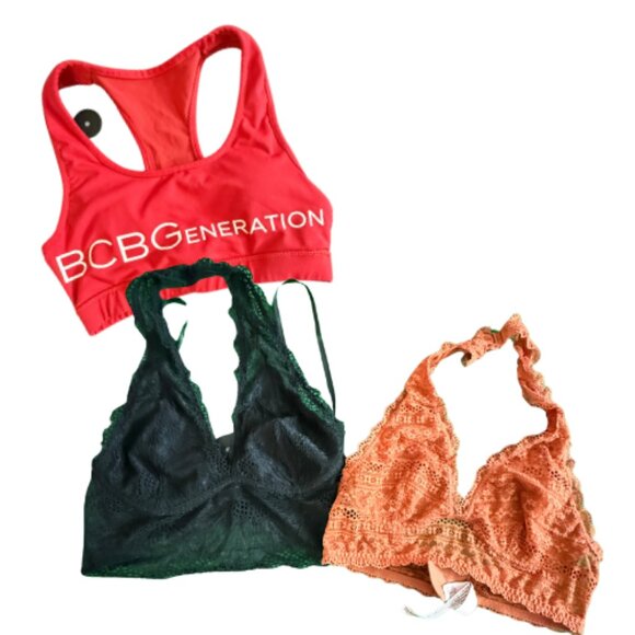 BUNDLE: 3-Women’s Bralettes/Sports Bra (BCBG+VICTORIA’S SECRET+WINDSOR) BB1618B - Picture 1 of 3